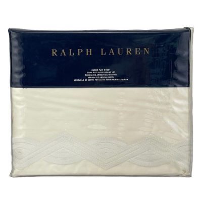 Ralph Lauren Mulholland Drive Queen Flat Sheet Cream 2