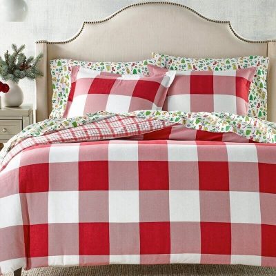 Charter Club Red Check Duvet Cover Set