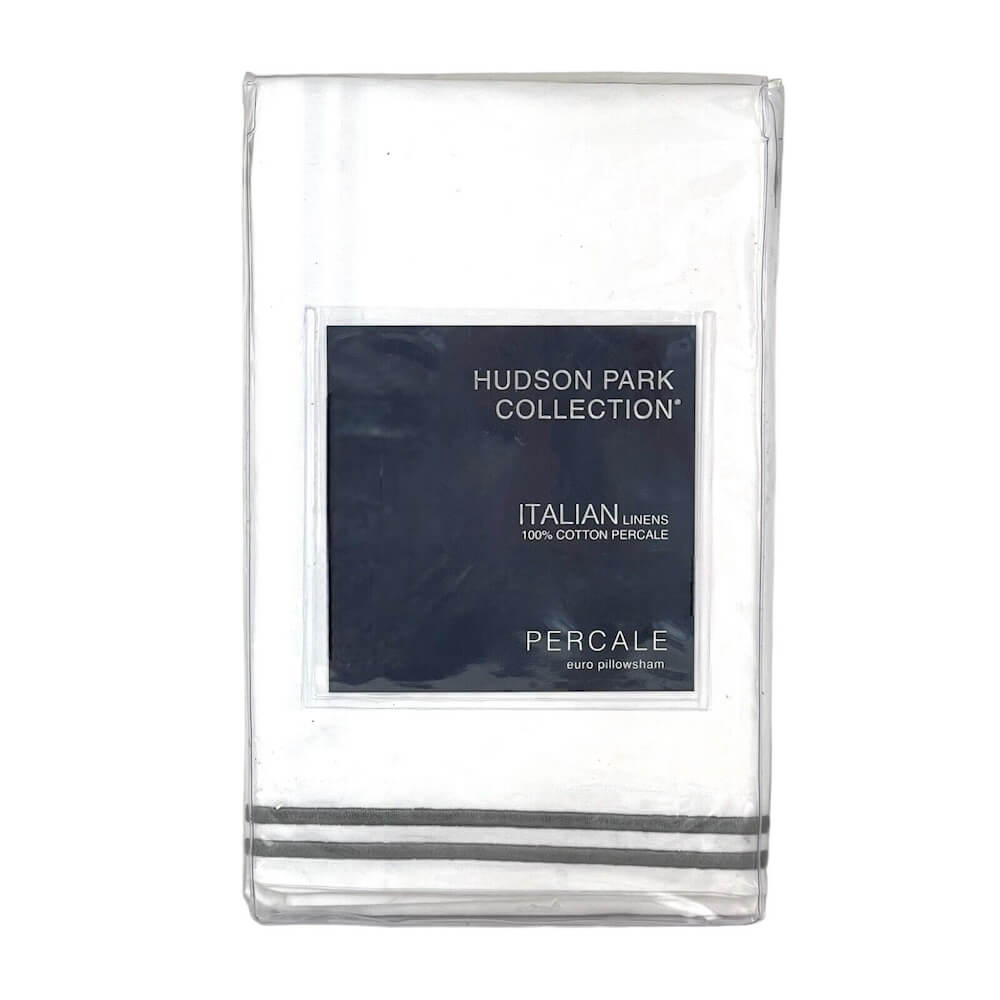 Hudson Park Italian Percale Euro Sham Charcoal Grey 2 Hudson Park Italian Percale Euro Sham Charcoal Grey 2