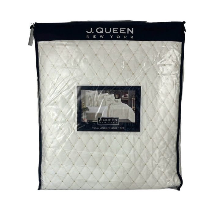 J Queen Grandeur Diamond Velveteen Queen Coverlet Set 3