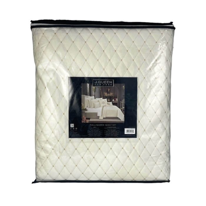J Queen Grandeur Diamond Velveteen Queen Coverlet Set 4