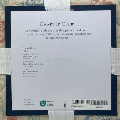 Charter Club Garden Floral King Quilt Multi Tan 5