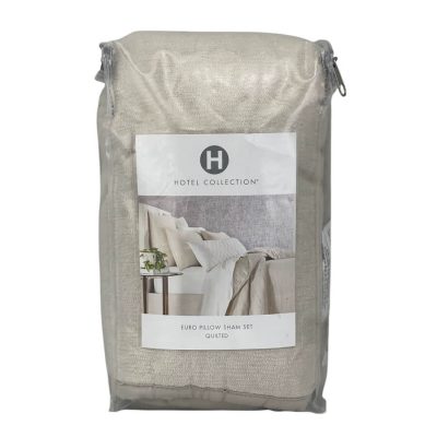 Hotel Collection Chenille Euro Sham Set Sand 4