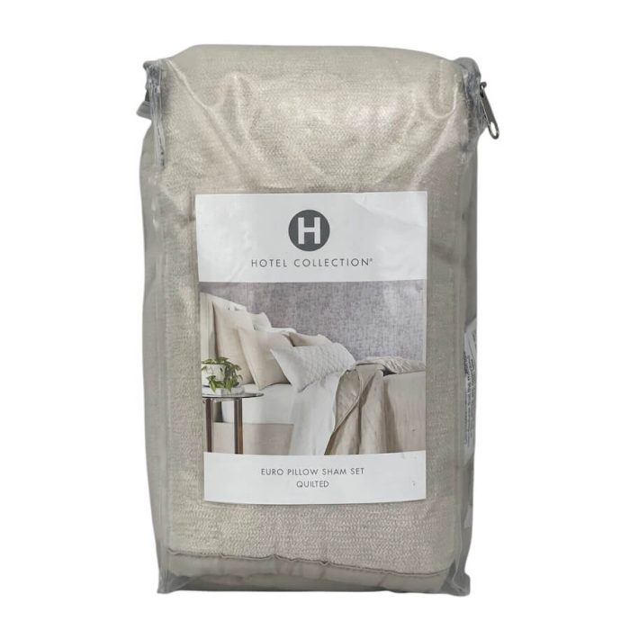 Hotel Collection Chenille Euro Sham Set Sand 4