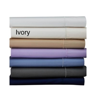 Hudson Park 500 Thread Count Extra Deep King Flat Sheet Ivory