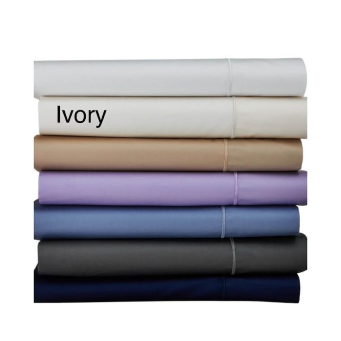 Hudson Park 500 Thread Count Extra Deep King Flat Sheet Ivory