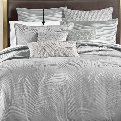 Hudson Park Luxe Palmetto King Sham Gray 3
