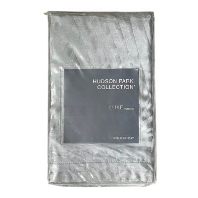 Hudson Park Luxe Palmetto King Sham Gray 4