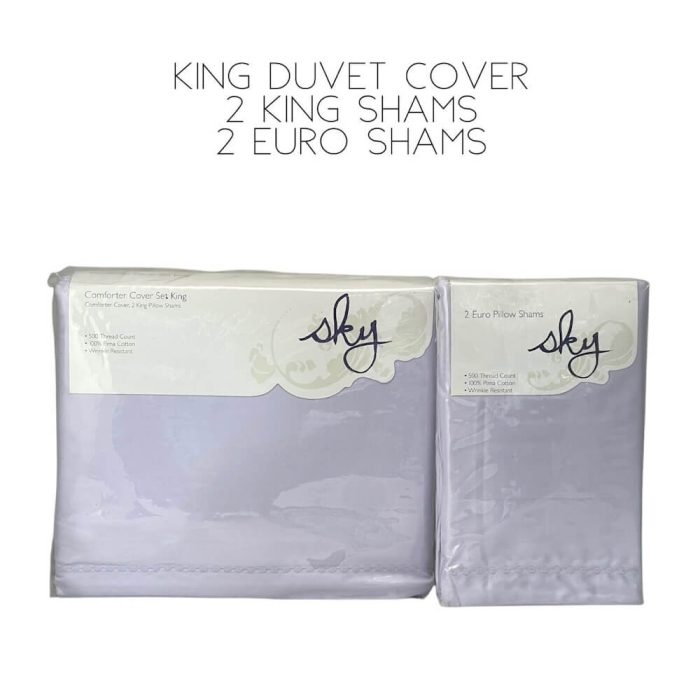 Sky 500 Thread Count King Duvet Set Orchid 4
