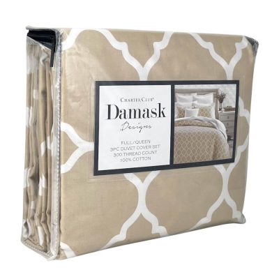 Charter Club Damask Designs Inverted Geo Full/Queen Duvet Set 2