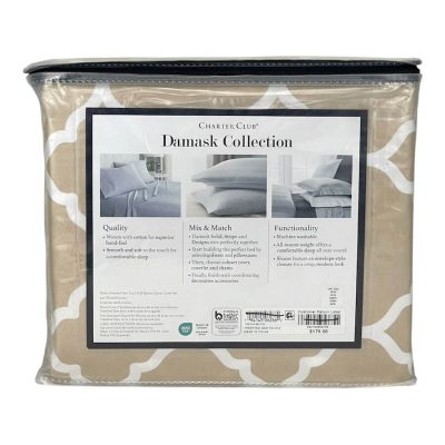 Charter Club Damask Designs Inverted Geo Full/Queen Duvet Set 3