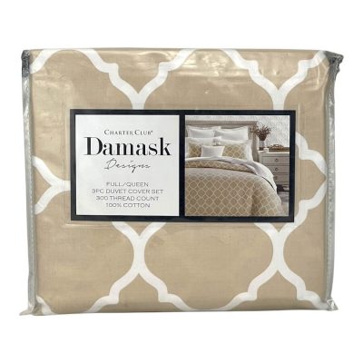 Charter Club Damask Designs Inverted Geo Full/Queen Duvet Set