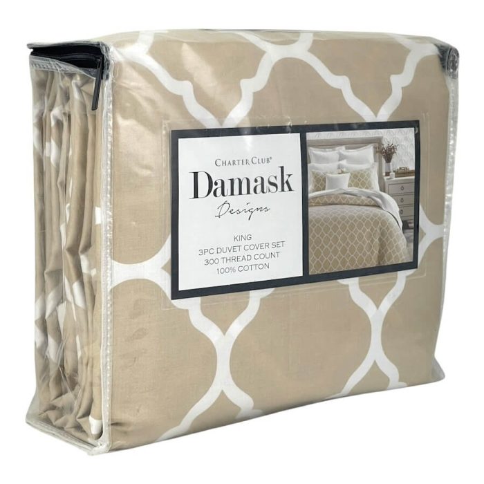 Charter Club Damask Designs Inverted Geo King Duvet Set 2