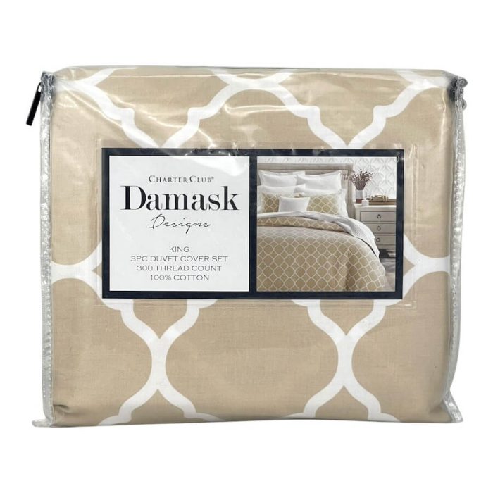 Charter Club Damask Designs Inverted Geo King Duvet Set
