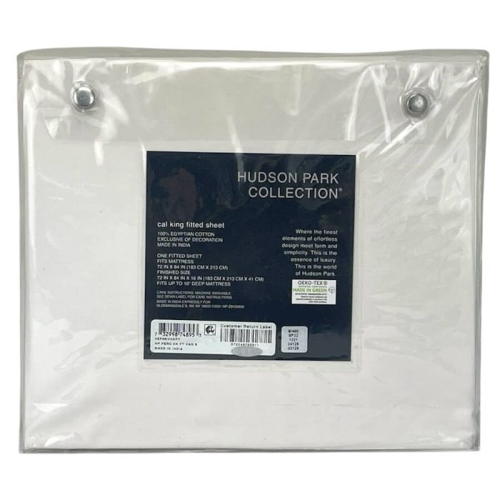 Hudson Park Classic Linens Percale California King Fitted Sheet 3