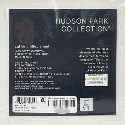 Hudson Park Classic Linens Percale California King Fitted Sheet 4