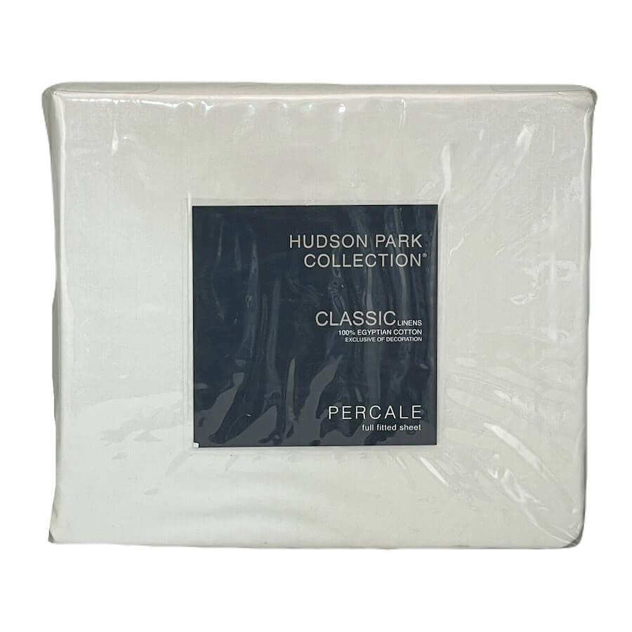 Hudson Park Classic Linens Percale Full Fitted Sheet Vanilla Sky Hudson Park Classic Linens Percale Full Fitted Sheet Vanilla Sky