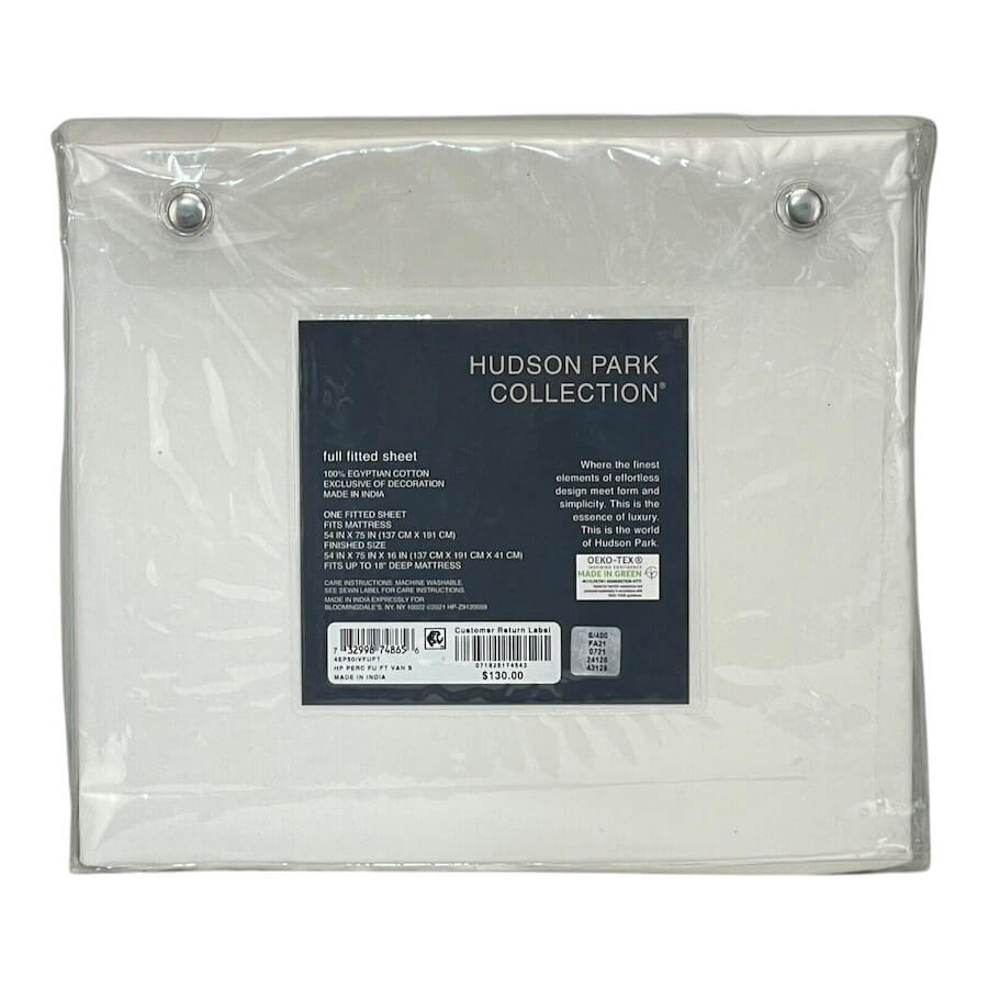 Hudson Park Classic Linens Percale Full Fitted Sheet Vanilla Sky 2 Hudson Park Classic Linens Percale Full Fitted Sheet Vanilla Sky 2