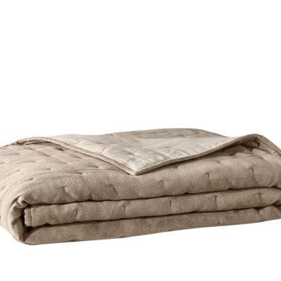 Hudson Park Textured Chenille King Quilted Coverlet Rust