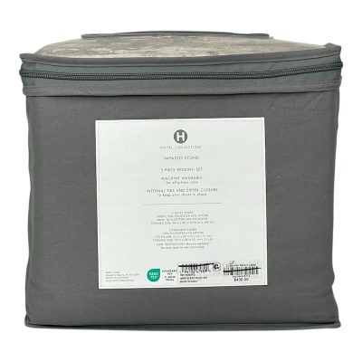 Hotel Collection Impasto Stone Full/Queen Duvet Set 3