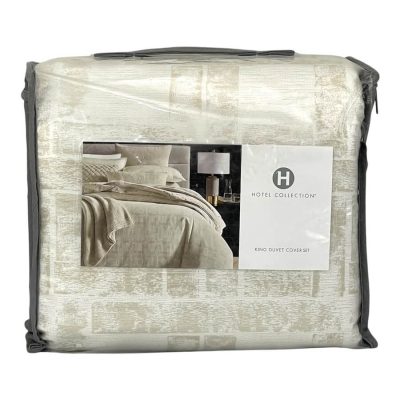 Hotel Collection Stucco Plaid King Duvet Cover Set 4