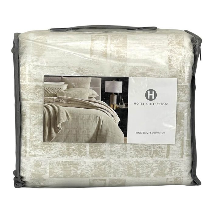 Hotel Collection Stucco Plaid King Duvet Cover Set 4