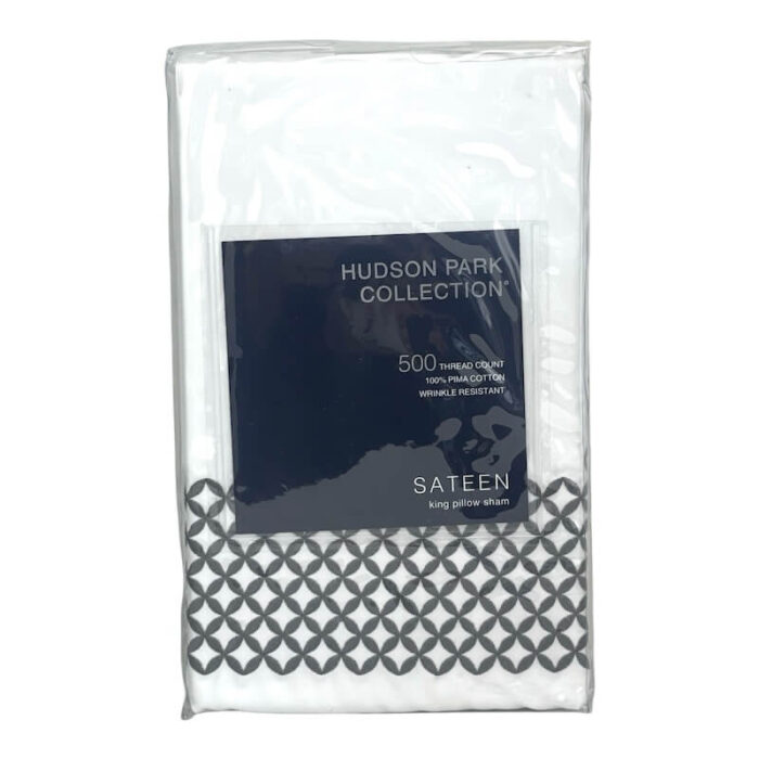 Hudson Park Embroidered Geo King Sham