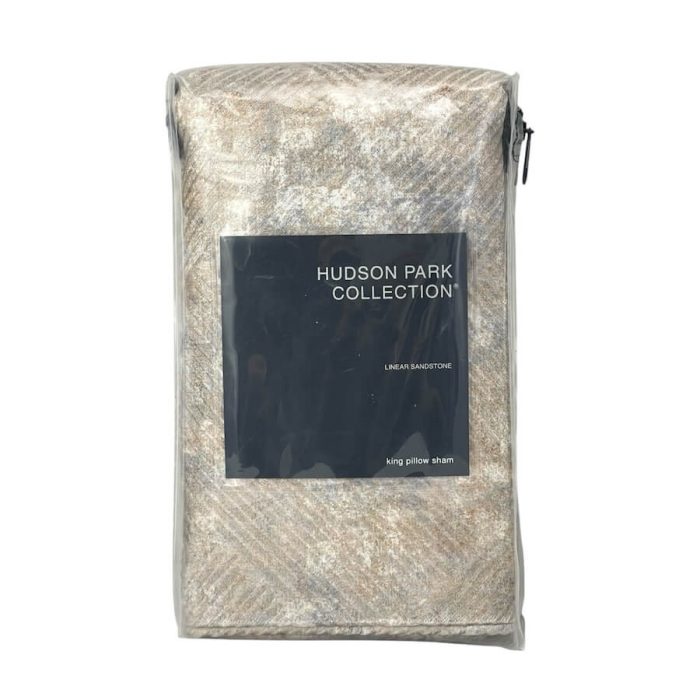 Hudson Park Linear Sandstone King Sham Gold 3