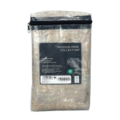 Hudson Park Linear Sandstone King Sham Gold 4