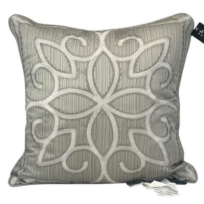 J Queen New York Deco 18 x 18 Decorative Pillow Silver 2