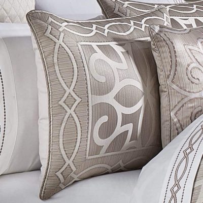 J Queen New York Deco Decorative Pillow Silver