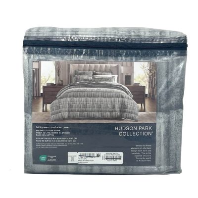 Hudson Park Brushed Texture Full-Queen Duvet Cover 2