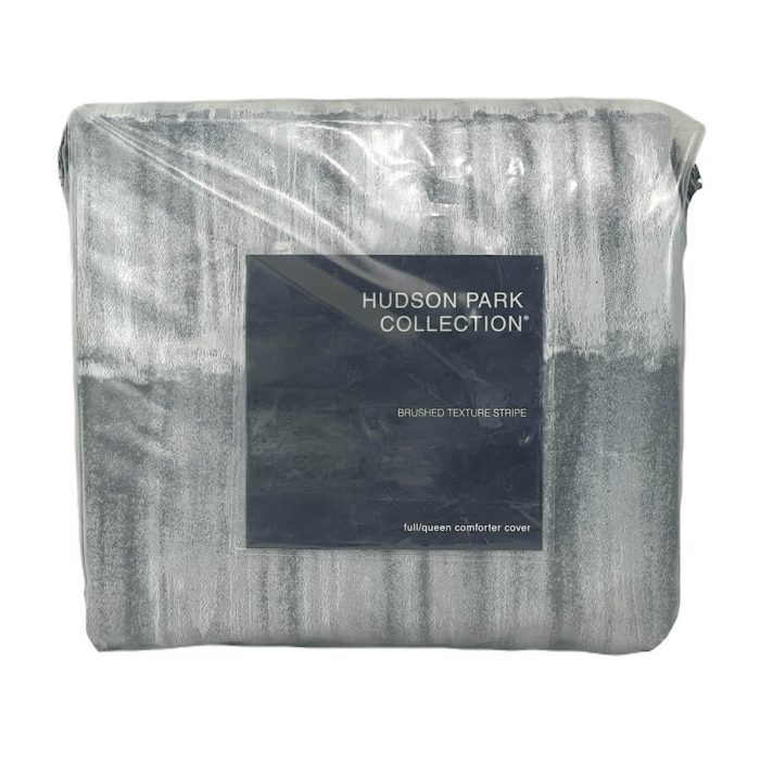 Hudson Park Brushed Texture Full-Queen Duvet Cover