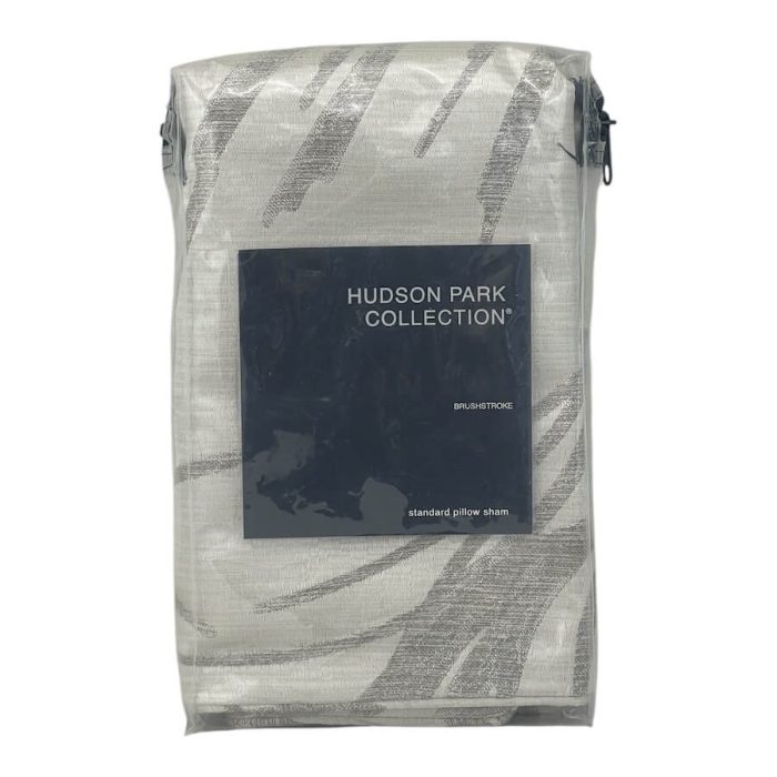 Hudson Park Brushstroke Standard Sham Taupe