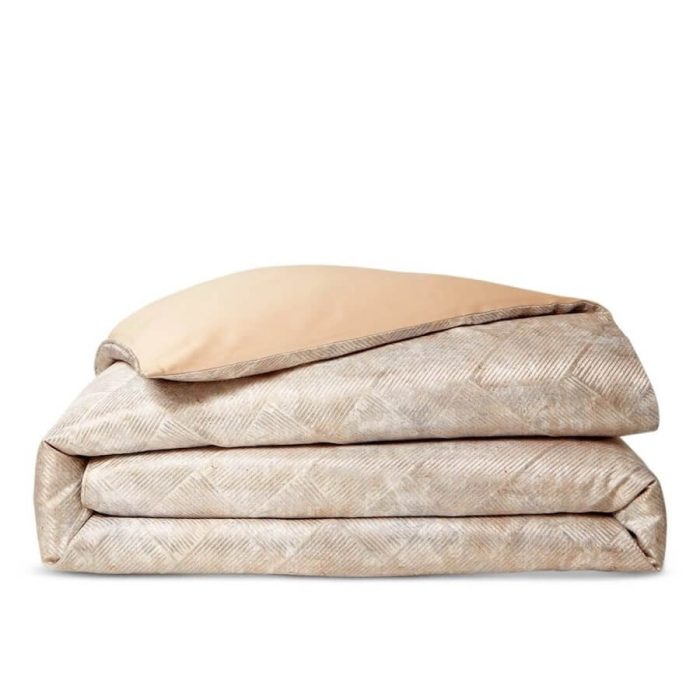 Hudson Park Linear Sandstone Duvet Cover Gold