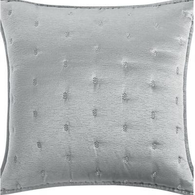 Hudson Park Nouveau Quilted Euro Sham Charcoal Grey