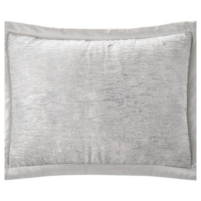 Hudson Park Ripple Texture Quilted Sham Pale Silver