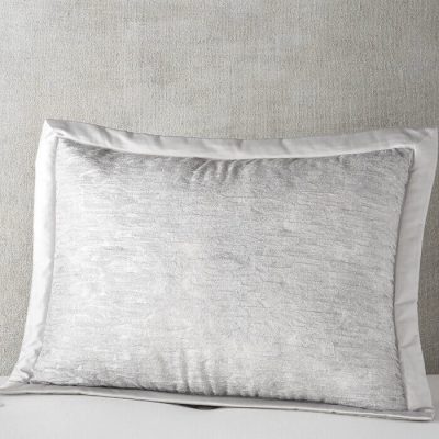 Hudson Park Ripple Texture Quilted Sham Pale Silver 2