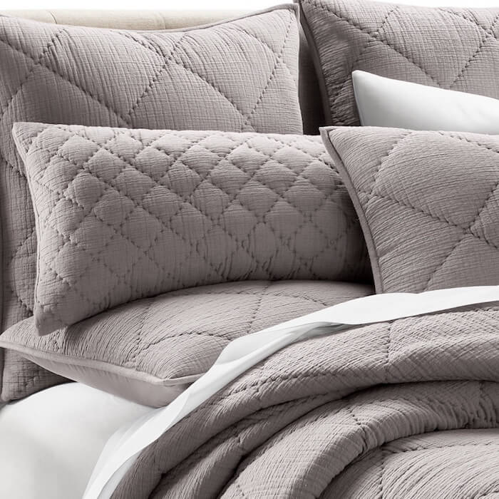 Hotel Collection Dobby Diamond Quilted Euro Sham Set