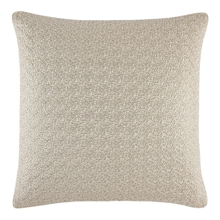 Hudson Park Animale Stripe Embroidered Euro Sham Taupe