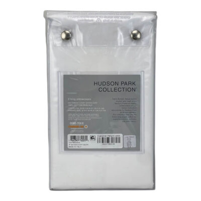 Hudson Park Italian Linens Percale Sateen Cuff King Pillowcases 3