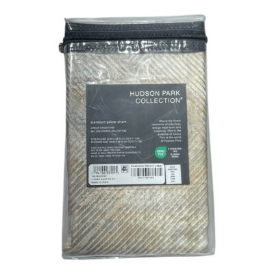 Hudson Park Linear Sandstone Standard Sham Gold 2