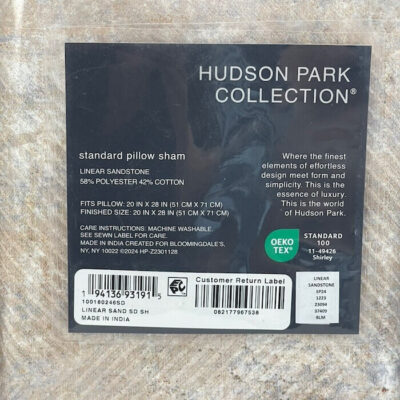 Hudson Park Linear Sandstone Standard Sham Gold 3