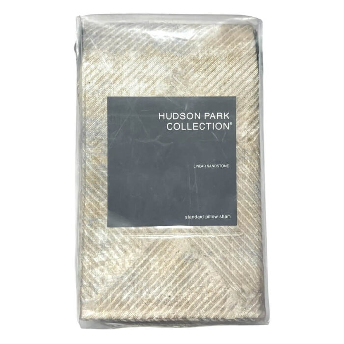 Hudson Park Linear Sandstone Standard Sham Gold