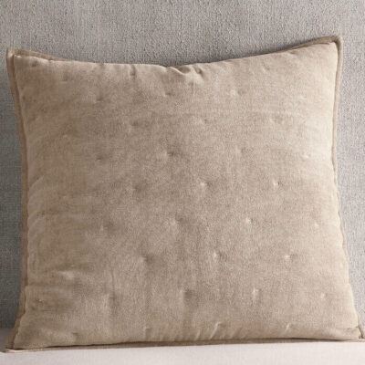 Hudson Park Textured Chenille Quilted Euro Sham Rust 1