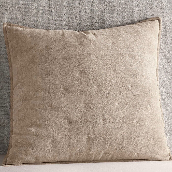 Hudson Park Textured Chenille Quilted Euro Sham Rust 1