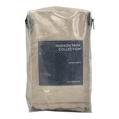 Hudson Park Textured Chenille Quilted Euro Sham Rust 2