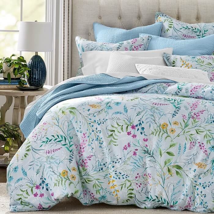 Sky Spring Posies King Duvet Set