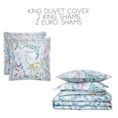 Sky Spring Posies King Duvet Set