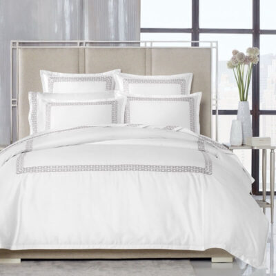 Hotel Collection Chain Link Embroidery Bedding Silver